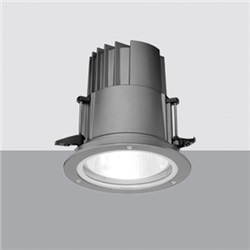 Incasso a soffitto IP66, corpo grande, Led COB Warm White, Ottica Spot fissa