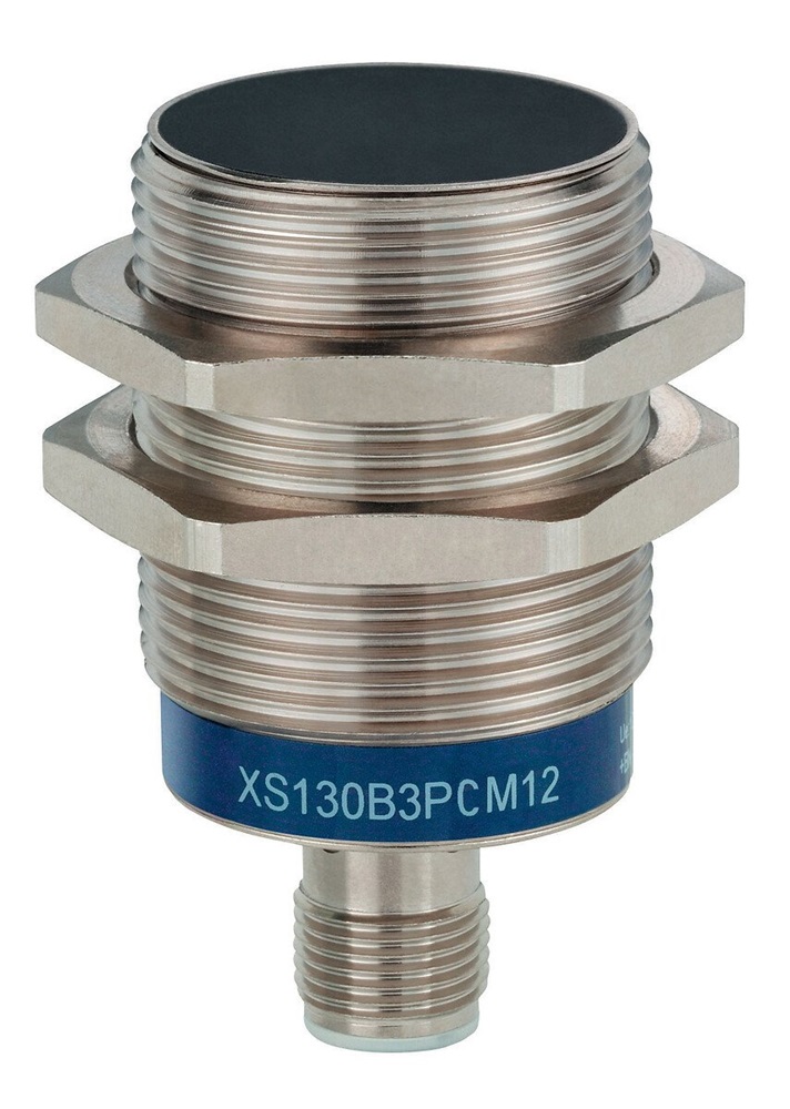 Sensore induttivo cilindrico M30 PNP NO+NC 15 mm 12-24 Vcc connettore M12 per rilevamento oggetti metallici industriale