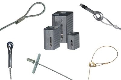 Zip Clip-Kit Con Cavo Y L 2Mt - Staffa  A 45° 2 Fori E Clip