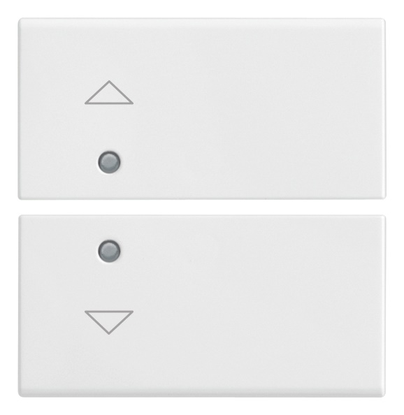Mezzi tasti intercambiabili 2 moduli simboli frecce bianco per impianti elettrici