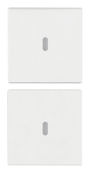 Due mezzi tasti intercambiabili 1 modulo neutro personalizzabili bianco per impianti elettrici