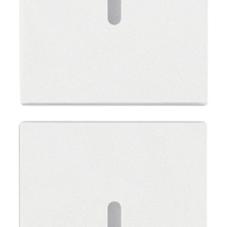 Due mezzi tasti intercambiabili 1 modulo neutro personalizzabili bianco per impianti elettrici