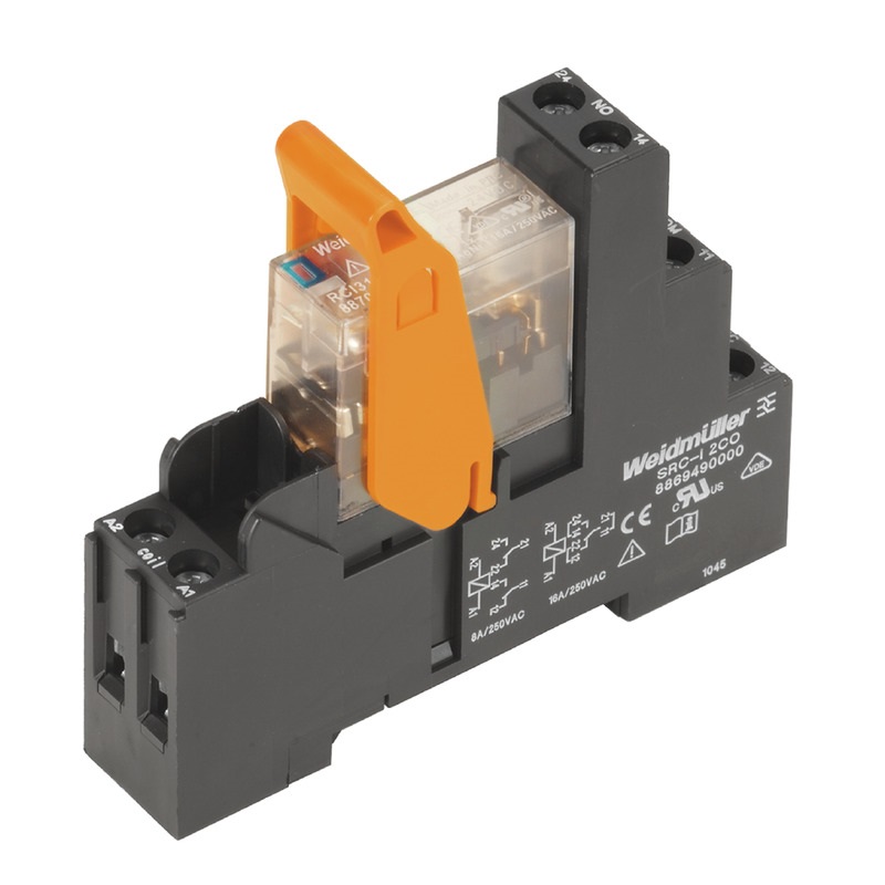 Kit comando elettrico 24V DC 1CO LED con base per impianti elettrici professionali