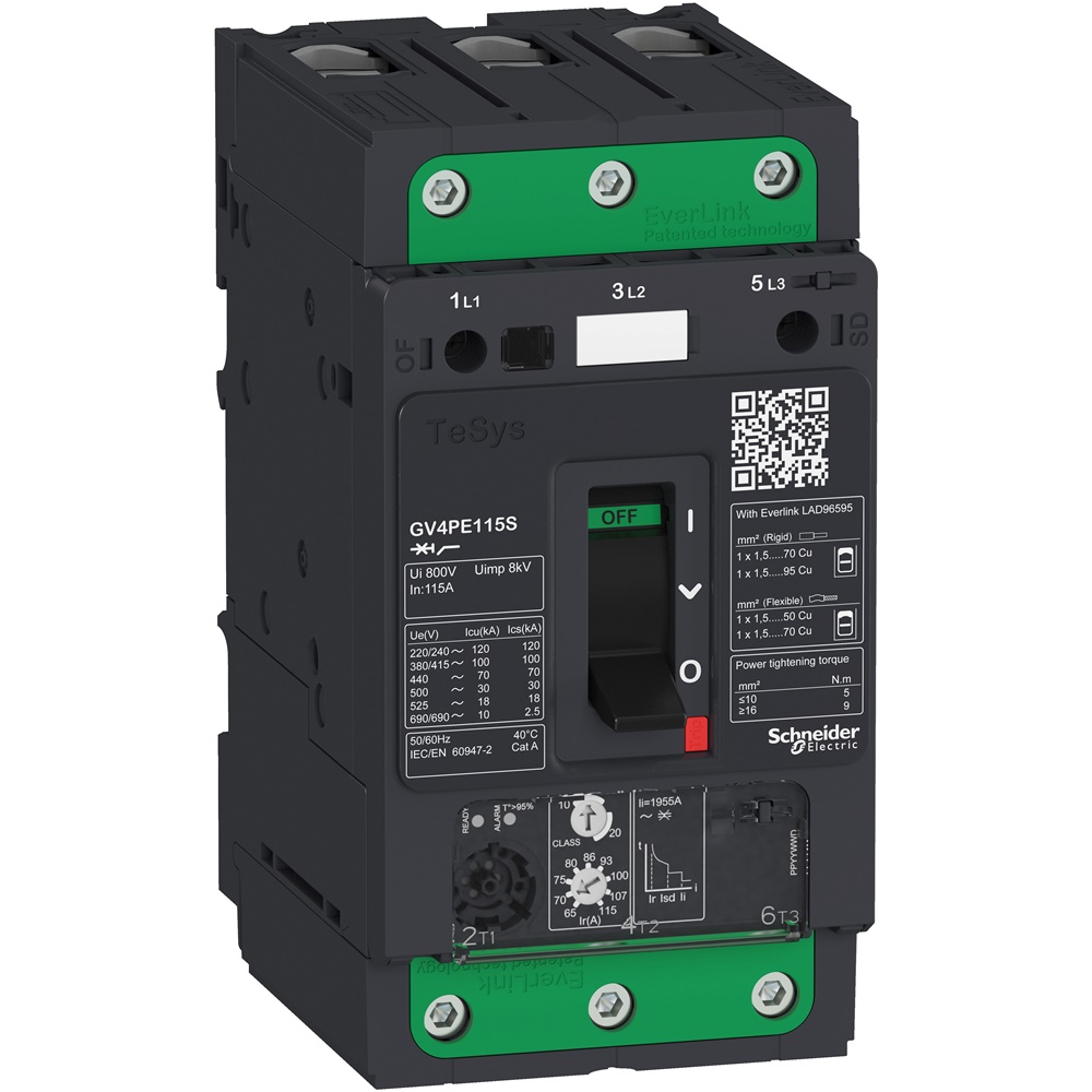 Interruttore salvamotore magnetotermico 25A 100kA Everlink