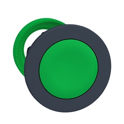 Harmony XB5, testa pulsante verde Ø30 filopannello, in plastica, ad impulso, senza marcatura