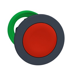 Harmony XB5, testa pulsante rosso Ø30 filopannello, in plastica, ad impulso, senza marcatura