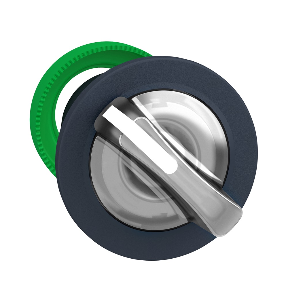 Testa selettore luminoso bianco 2 pos Ø30- per LED universale