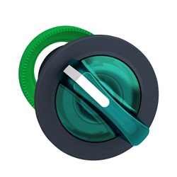 Testa selettore luminoso verde 2 pos Ø30 - filopannello  - per LED universale