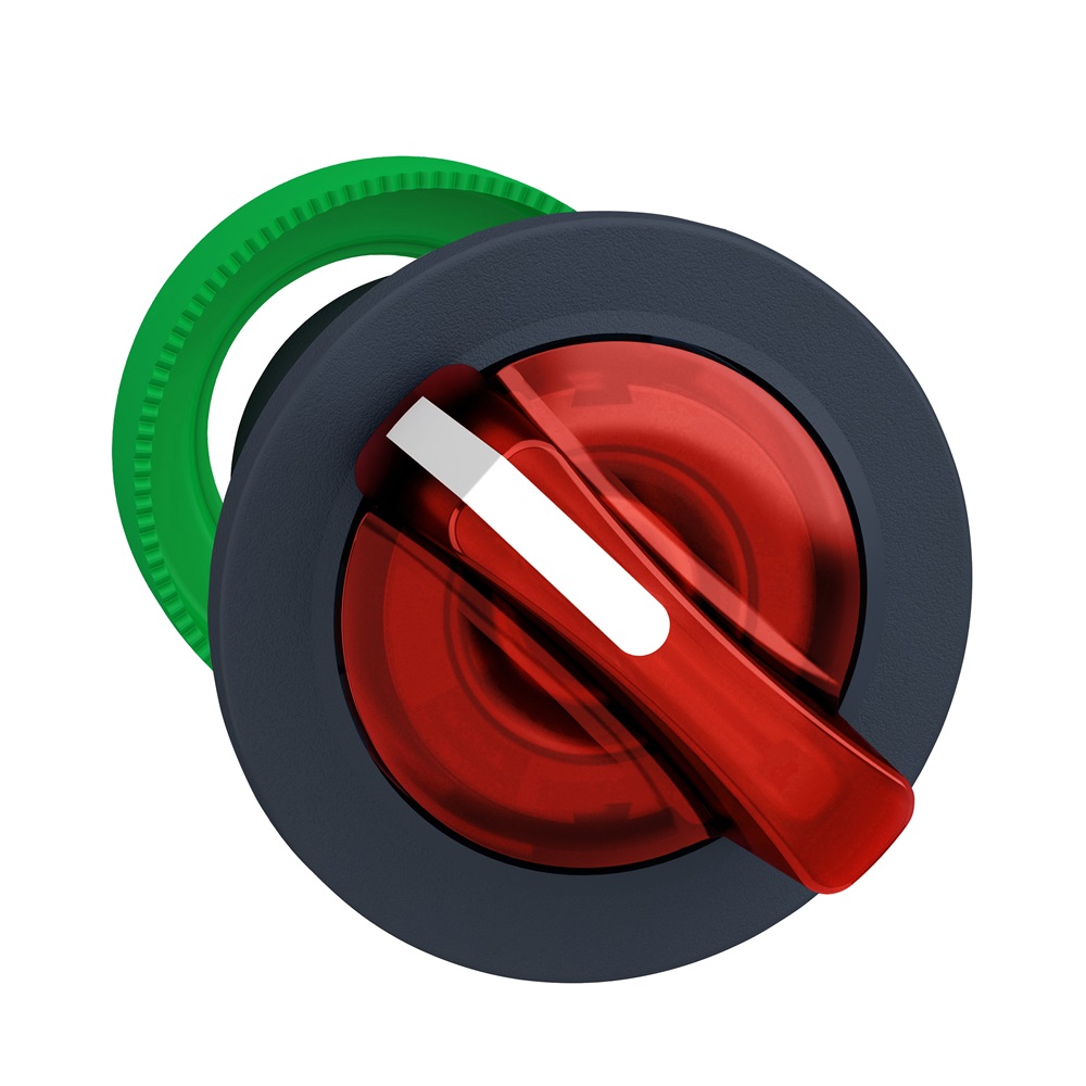 Testa selettore luminoso rosso 2 pos Ø30 - per LED universale