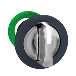 Testa selettore luminoso bianco 3 pos - filopannello - Ø30- per LED universale