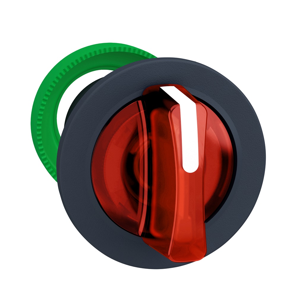 Testa selettore luminoso rosso 3 pos -filopannello-Ø30- per LED universale