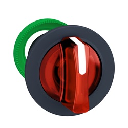 Testa selettore luminoso rosso 3 pos -filopannello-Ø30- per LED universale