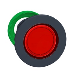 Harmony XB5, testa pulsante luminoso rosso Ø30 filopannello, in plastica, ad impulso, senza marcatura- per LED universale