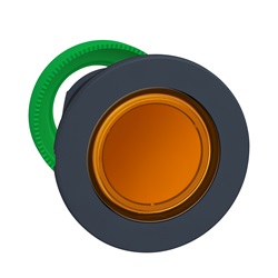 Harmony XB5, testa pulsante lumimoso arancio Ø30 filopannello, in plastica, ad impulso, senza marcatura- per LED universale