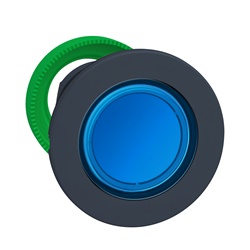 Harmony XB5, testa pulsante luminoso blu Ø30 filopannello, in plastica, ad impulso, senza marcatura- per LED universale