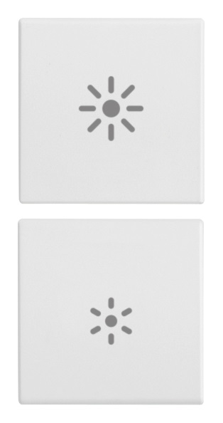 Due Mezzi Tasti Vimar 1M Regolazione Bianco