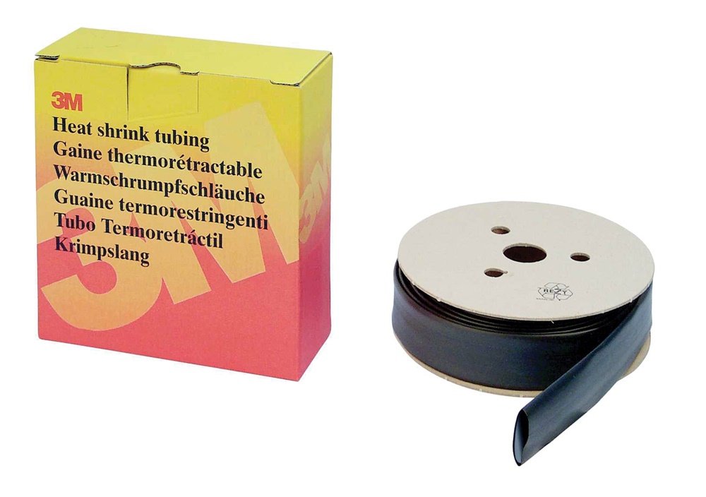 Guaina termorestringente 3M™ HSR 6,4/3,2 mm nero, rapporto 2:1, isolamento e protezione cavi bassa tensione, dispenser 9 mt