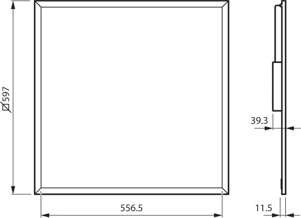 PANNELLO LED 34S/840 PSU W60L60 OC