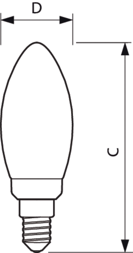 CLA LEDCANDLE D 5-40W B35 E14 827