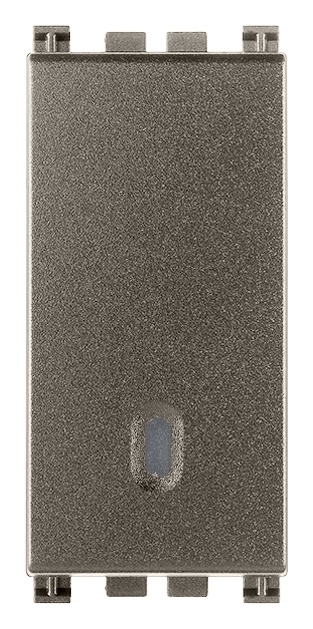 Invertitore 1P 16AX Metal illuminabile tasto sostituibile per lampade 200W IEC