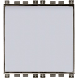 Pulsante targhetta 1P NO 10A Metal 2 moduli per lampada E10 10x28 mm 1 W max