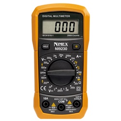 Multimetro digitale 3 1/2 cifre NI9230 compatto robusto per misure precise tensione corrente resistenza uso professionale e hobbistico