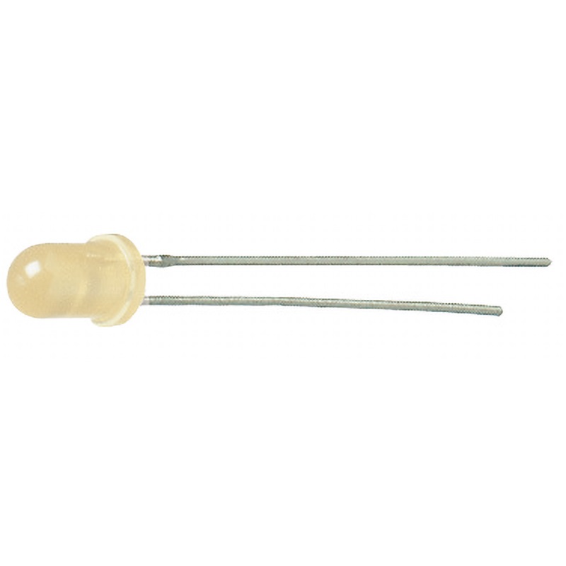 LED cilindrico 3 mm alta luminosità colore giallo per segnalazione elettrica e circuiti elettronici