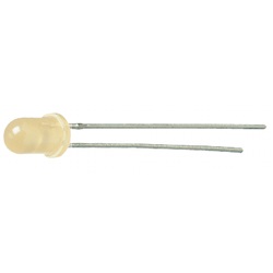 LED cilindrico 3 mm alta luminosità colore giallo per segnalazione elettrica e circuiti elettronici