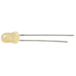 LED cilindrico 3 mm alta luminosità colore giallo per segnalazione elettrica e circuiti elettronici
