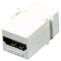 Accoppiatore Keystone HDMI femmina-femmina compatto per connessioni stabili e alta definizione, ideale estensione cavi HDMI domestico e professionale