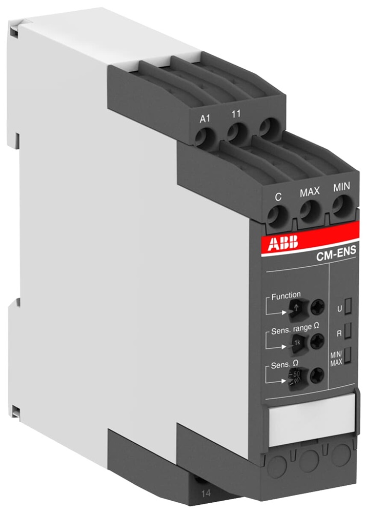Relè monitoraggio livello liquidi CM-ENS.23S 1c/o sensibilità 0,1-1000kOhm protezione pompe e serbatoi AC 110-240V
