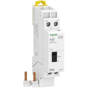 Contattore CT40 2NA 25A comando 230÷240Vca manuale