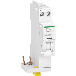 Blocco differenziale modulare Acti9 Vigi iCG40 1P+N 40A tipo A-SI selettivo per protezione impianti elettrici