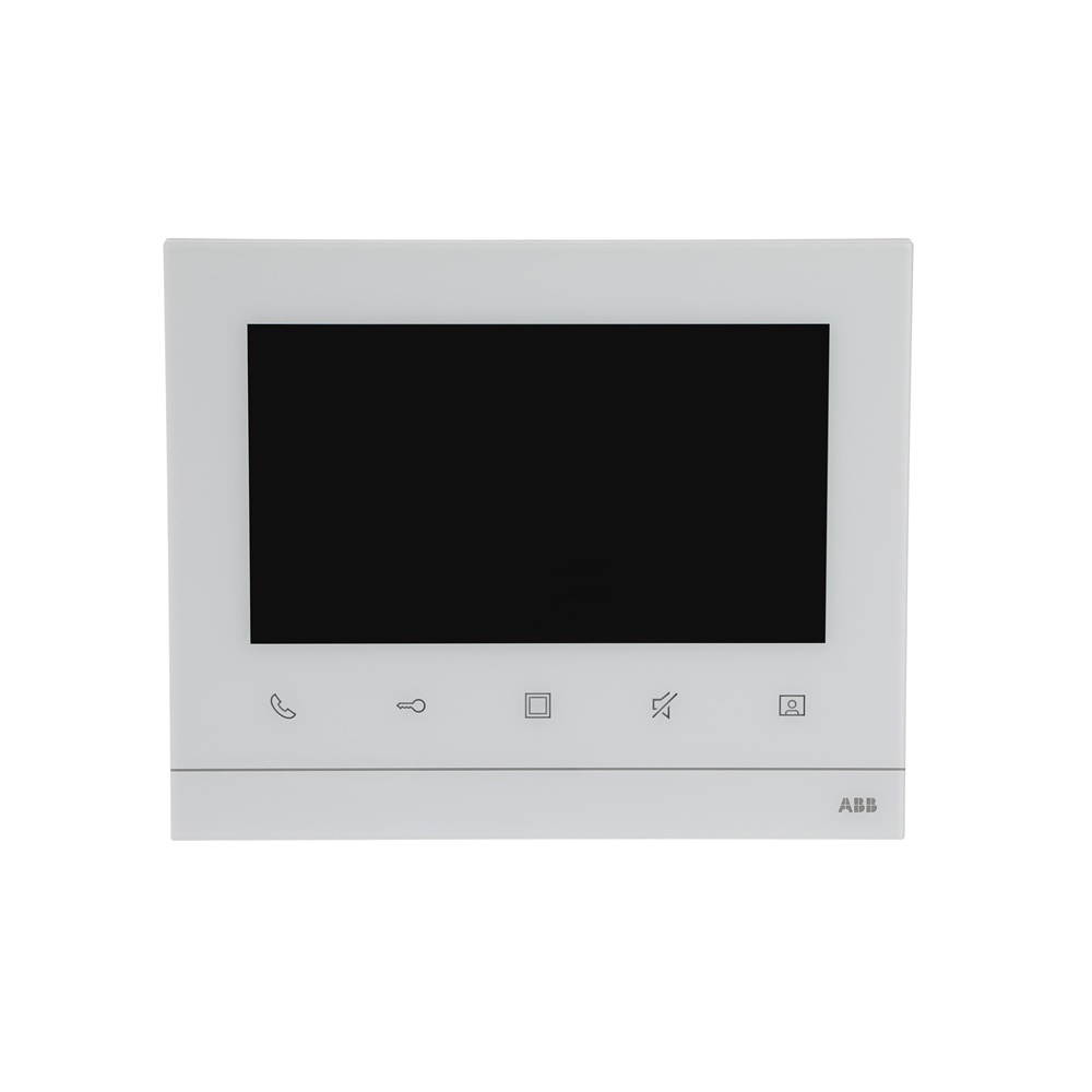 Monitor touch 7 pollici bianco con loop induttivo per controllo e automazione professionale