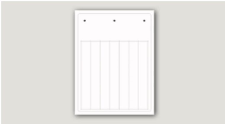 TARGHETTA PVC FLAT BIANCA 15X70 MM