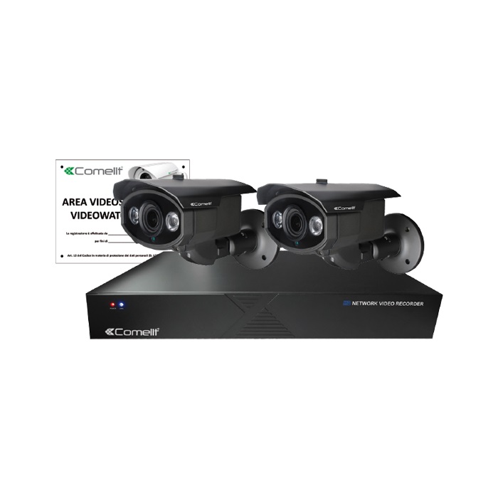KIT IP, IPNVR108FPOE, 2 X IPCAM162C, 43500