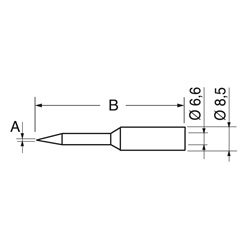 Punta ERSA 0.8 mm precisione saldatura elettrica alta durata professionale