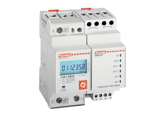 Contatore energia monofase 63A con funzione stacco carichi per uso elettrico residenziale