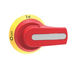 Maniglia bloccopporta leva 65mm giallo/rosso sblocco IP66 IP69K NEMA 4X per quadri elettrici industriali