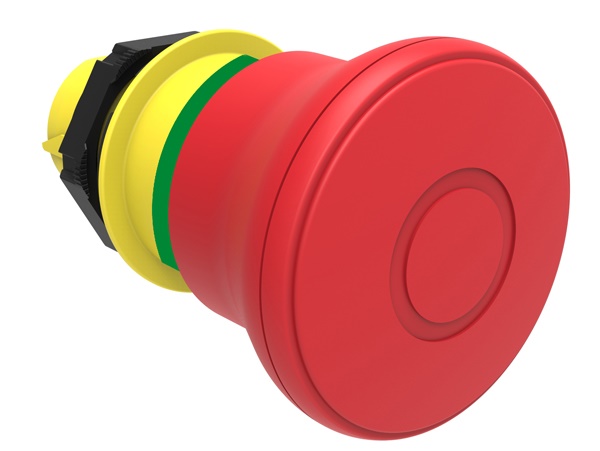 Pulsante fungo 40mm rosso push/pull arresto emergenza ISO13850 serie Platinum