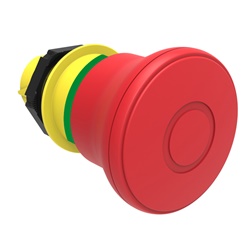 Pulsante fungo 40mm rosso push/pull arresto emergenza ISO13850 serie Platinum