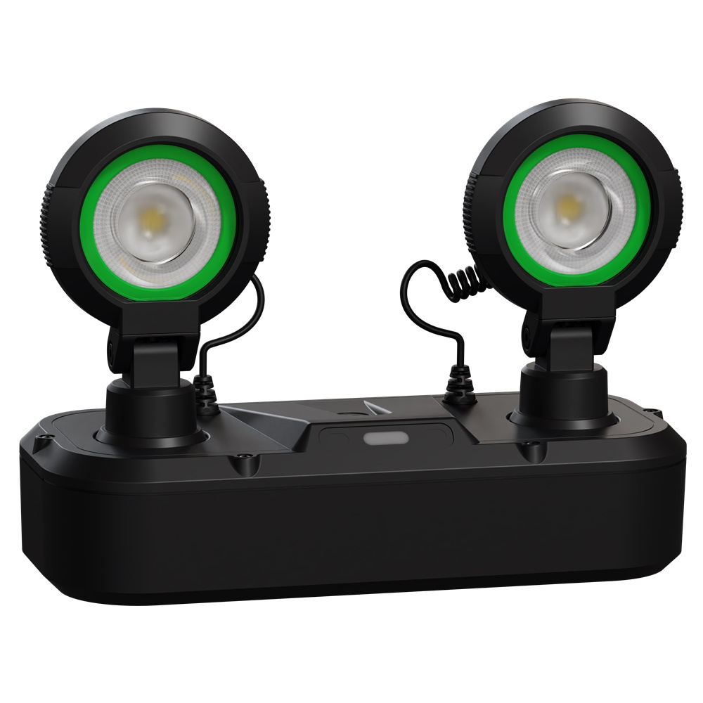 Apparecchio illuminazione sicurezza Exiway Smartduo IP65 autoalimentato 2400lm con diagnosi centralizzata DiCube per aree alto rischio montaggio parete/soffitto