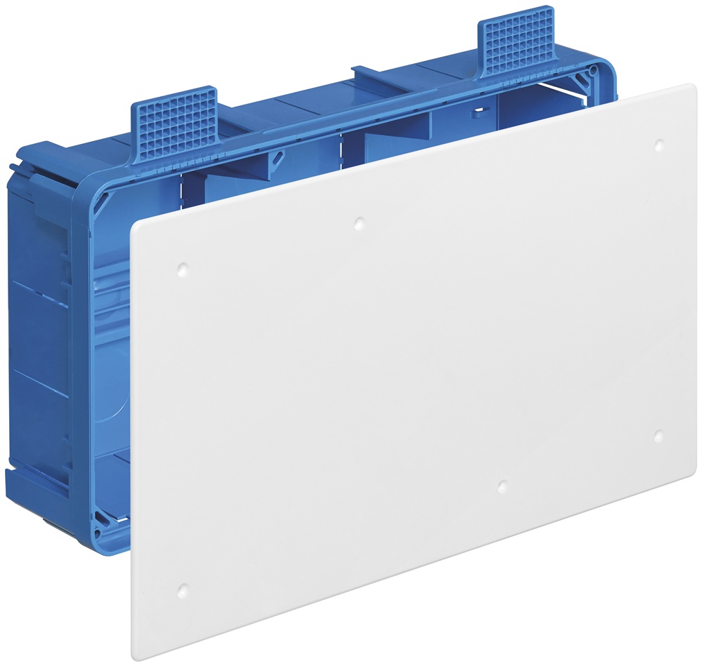 Scatola derivazione GW 850°C per pareti leggere 298x164x73,5 mm coperchio bianco viti fissaggio
