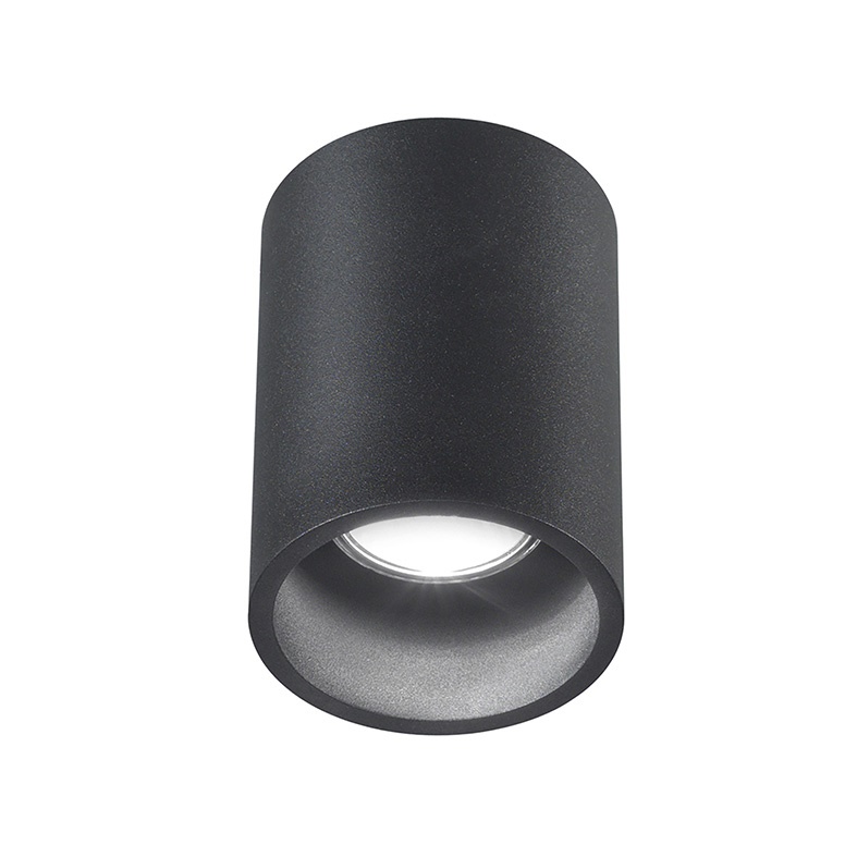 Downlight plafone tondo nero GU10 LED interno design moderno funzionale