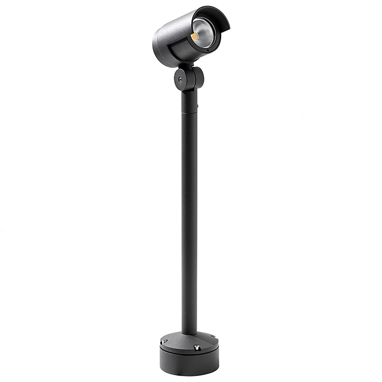 Proiettore LED 20W antracite IP65 3000K esterno orientabile alluminio