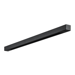 Sistema lineare LED trifase nero con alimentatore remoto o a bordo, installazione soffitto sospensione fila continua, ottica antiriflesso UGR<19, struttura alluminio resistente, temperature colore 3000K-4000K, moduli modulari per ambienti professionali