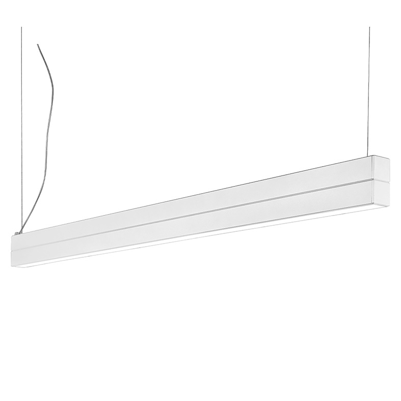 Sistema lineare LED biemissione bianco 60W 4000K CRI90 IP20 per installazione soffitto e sospensione