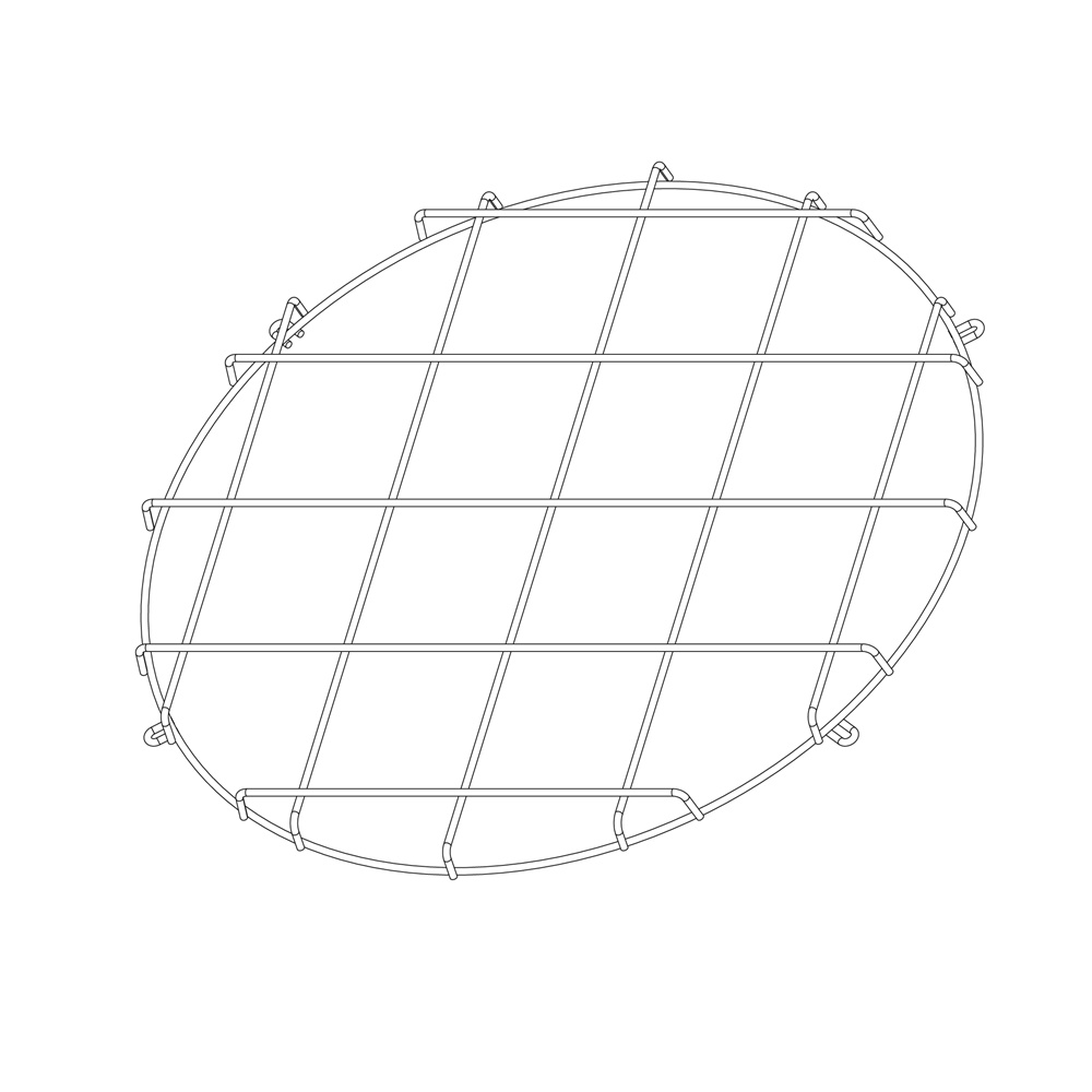 Gabbia protezione per apparecchi LED Astro 12LED 24 Nero uso industriale e civile