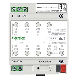 Gateway KNX DALI Basic  - 1 Linea DALI 64 Lampade.Dispositivo certificato DALI2