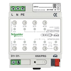 Gateway KNX DALI Basic  - 1 Linea DALI 64 Lampade.Dispositivo certificato DALI2